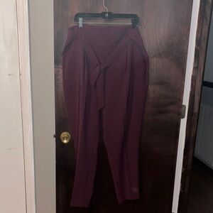 Torrid Plum Tie-Waist Trousers